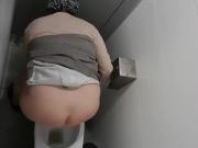 Huge ass spy in public wc