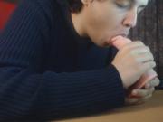 Sucking my Rudy Dildo