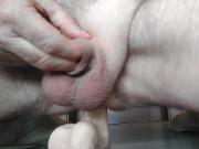 Enjoying a dildo