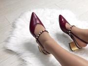 Kulotlu corap, bordo babet. Pantyhose.
