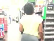 Sexy walking Ebony Milf Ass in Walmart