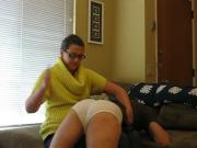 Mommy spanks not her bad boy