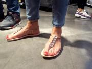 close up filming her perfect feets sexy toes