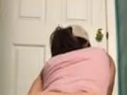 Dildo deep in her pussy