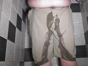 Wetting shorts-big piss flood