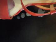 Multiple cumshots on Nine West red sandals.