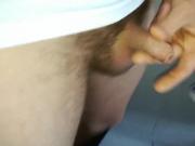 Nice small uncut willy enjoys some two-finger masturbation