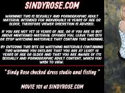 Sindy Rose checked dress studio anal fisting