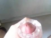 Bulgarian cumming hard with Fleshlight Quickshot