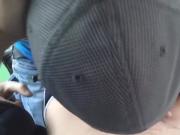 Sucking off a farmer on his tractor