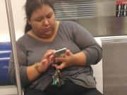 Candid fat girl caught filming