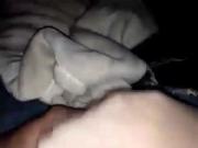 Pantyhose footjob cum shot