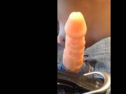 Katrin20 Sucking an artificial penis