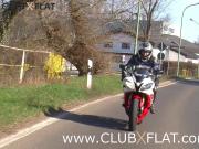 CLUBXFLAT- biker babe towed after breakdown