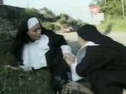 Nun's ass licking