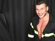 Uniform FireMan Tests The Smoke Alarm