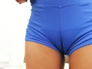 Hard Ass TEEN has SEXY CAMELTOE While Working Out and GAPES