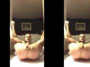 Sexy yellow painted toes huge cumshot
