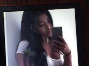 Cum tribute on a cute Asian girl's selfie