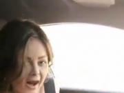 Big Tits Driving