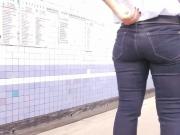 Nice brunette's ass