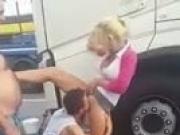Bulgarian truck driver licks romanian chick