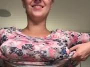 Pregnant tits slow motion boob drop