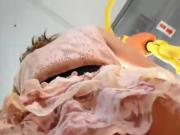 Beautiful close upskirt shot