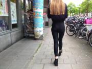 Tight Young Blond Teen in Leggings