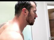 Muscly gay dude gets ass railed raw