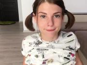 Ultra Cute Teen POV BlowJob DeepThroat Dildo - GreGorySpLiT