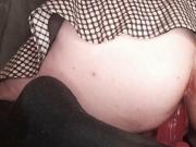 BBW Slut Riding Dildo Close Up asmr