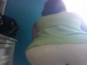 Nice chubby peeing in white shorts after squirming alot