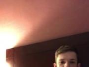 beautiful handsome guy jerks on cam