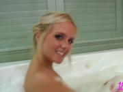 Big Boobed Teen Brittany Rubs A Dub Dub In The Tub!