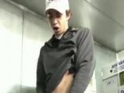 Teen Boy Wanks At Work