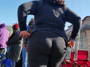 Mardi Gras Creep Shots BBW ebony ho see Tru Leggings big ass