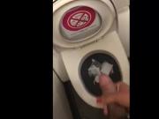 shemale cum in airplane toilet
