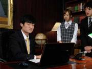 Slutty Japanese secretary enjoys a rough threesome in the of