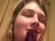 Girlfriend eating her panties