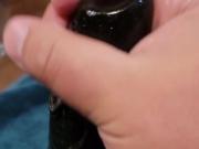 Dildo handjob
