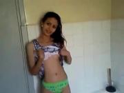 Egyptian Girl Show Her Body For Her Lover In Toilet
