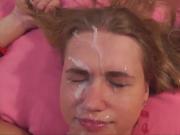 Young girl with nice body given a decent facial