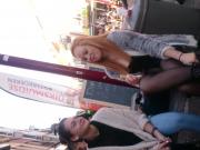 Blonde Upskirt pantyhose