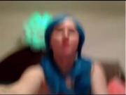 blue haired slut squealing orgasm doggystyle version