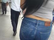 Turkish bitch tight jeans ass walk