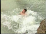 German lifeguard sucking and fucking on the beach
