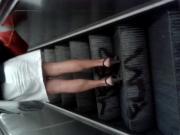 Quick upskirt on escalator 3