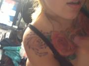 tattooed girlfriend cumshot