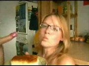 Blonde Takes a Huge Load in Her Mouth